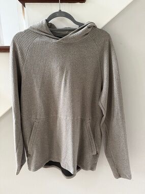 Men's Hooded Knit Pullover Sweater - Taupe